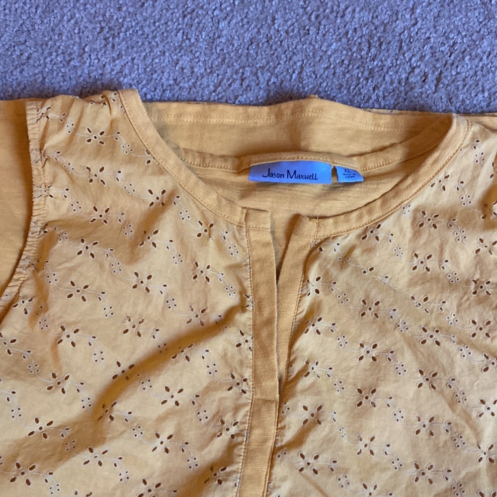 Jason Maxwell women’s sleeveless eyelet shirt xl - Picture 9 of 9